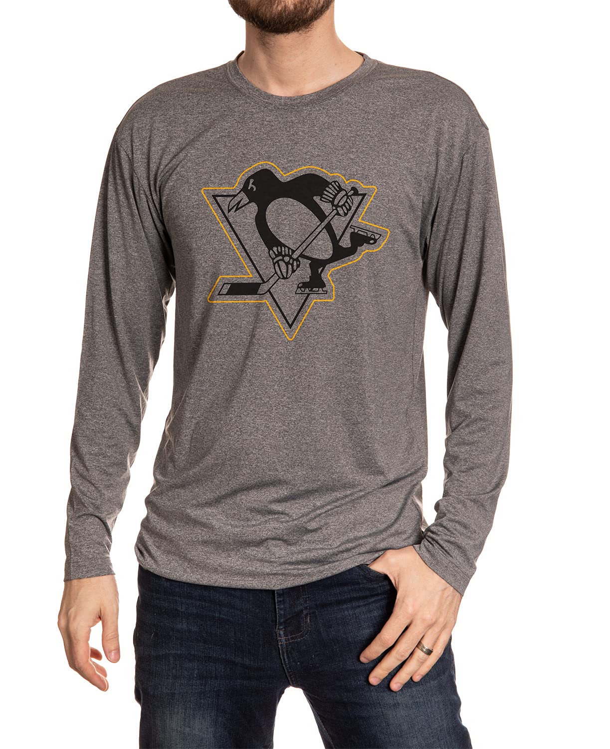 NHL Mens Performance Rash Guard Base Layer Long Sleeve Shirt