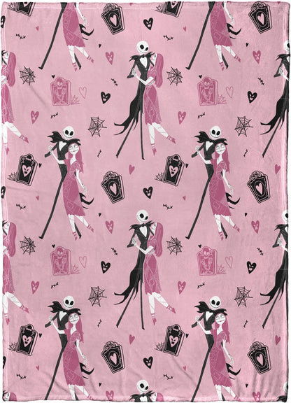 Disney Nightmare Before Christmas Silk Touch Throw Misfit Tango Blanket