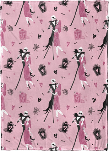Disney Nightmare Before Christmas Silk Touch Throw Misfit Tango Blanket