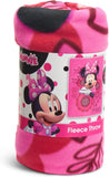 Disney Junior Minnie Mouse Fleece Throw So Many Bows 45"X60" Blanket