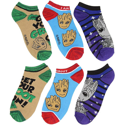 Marvel Guardians of The Galaxy I Am Groot 3 Pack Ankle Socks