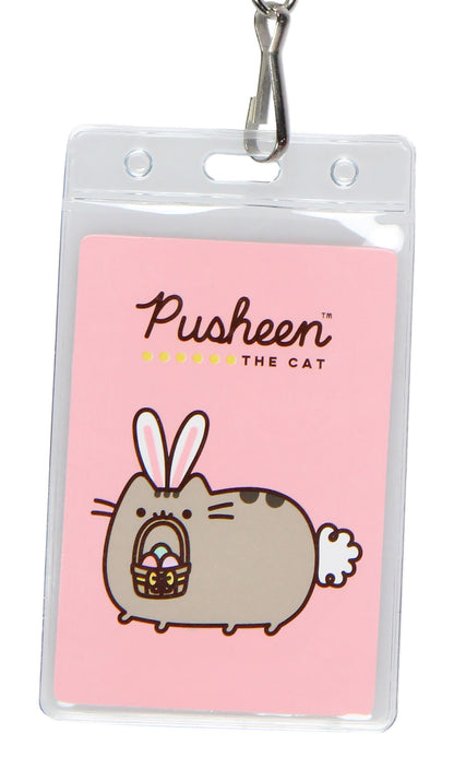 Pusheen The Cat Easter Bunny Ears ID Badge Card Holder Strap Lanyard