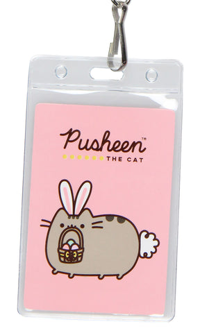 Culture Fly Pusheen The Cat Easter Bunny Ears ID Badge Card Holder
