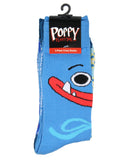 Poppy Playtime Huggy Big Face Character Design Adult 3-Pack Crew Socks OSFM