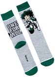 My Hero Academia Socks Men's Izuku Midoryia All-Might 3 Pack Mid-Calf Crew Socks