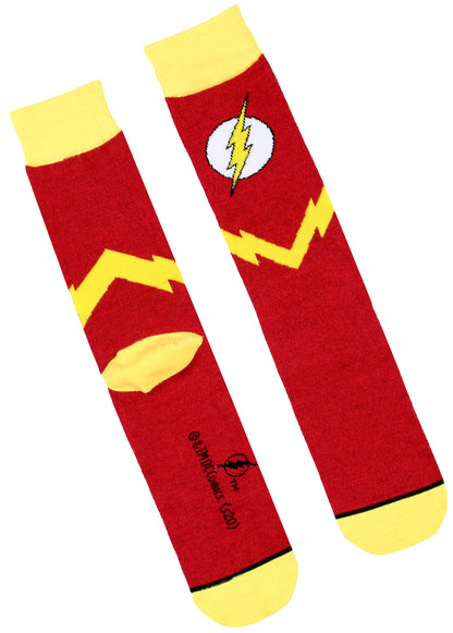 DC Comics Justice League Superman The Flash Batman Socks Men's 3 Pack Crew Socks