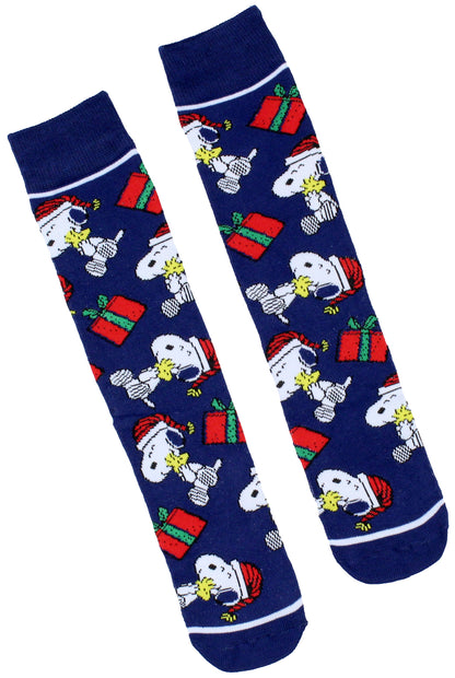 Peanuts Snoopy Holiday Themed 3 Pack Adult Mid-Calf Crew Socks