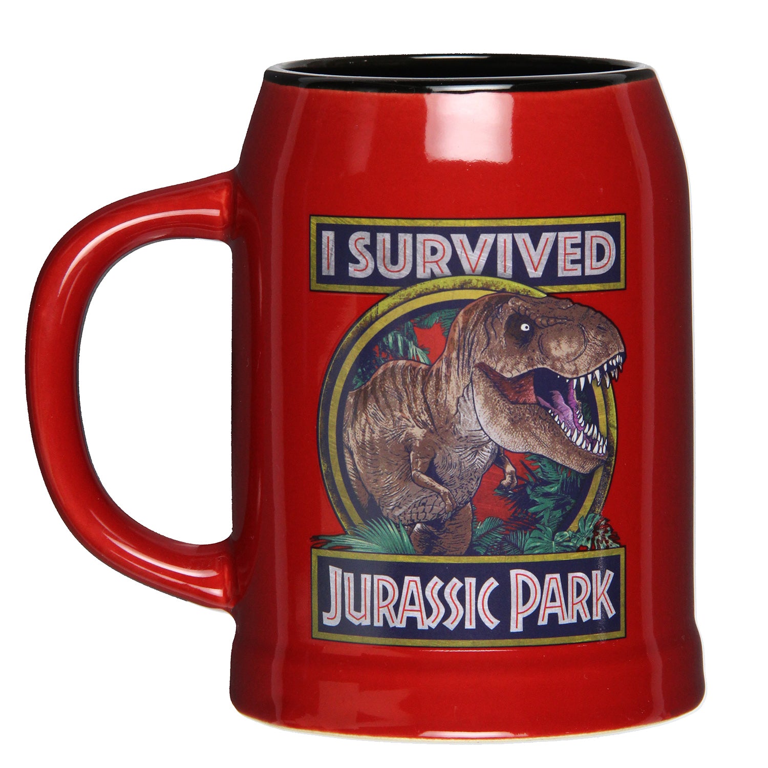 I Survived Jurassic Park T-Rex 24 Oz. Ceramic Stein Coffee Mug Cup