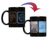 Avatar The Last Airbender Nation Emblems Heat Reactive Color Changing Coffee Mug Cup