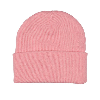 Pusheen Beanie Embroidered Tabby Cat Patch Design Fold Cuff Knit Hat Adult