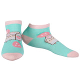 Pusheen Cat Socks Women's Pastel Snack Time 5-Pair Ankle Sock OSFM
