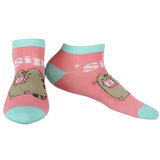 Pusheen Cat Socks Women's Pastel Snack Time 5-Pair Ankle Sock OSFM