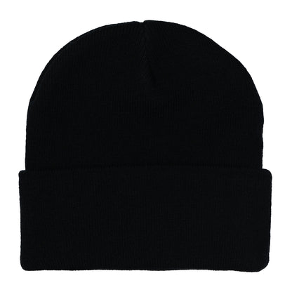 Dr Pepper Beanie Black Knit Fold Cuff Hat with Embroidered Logo OSFM Adult