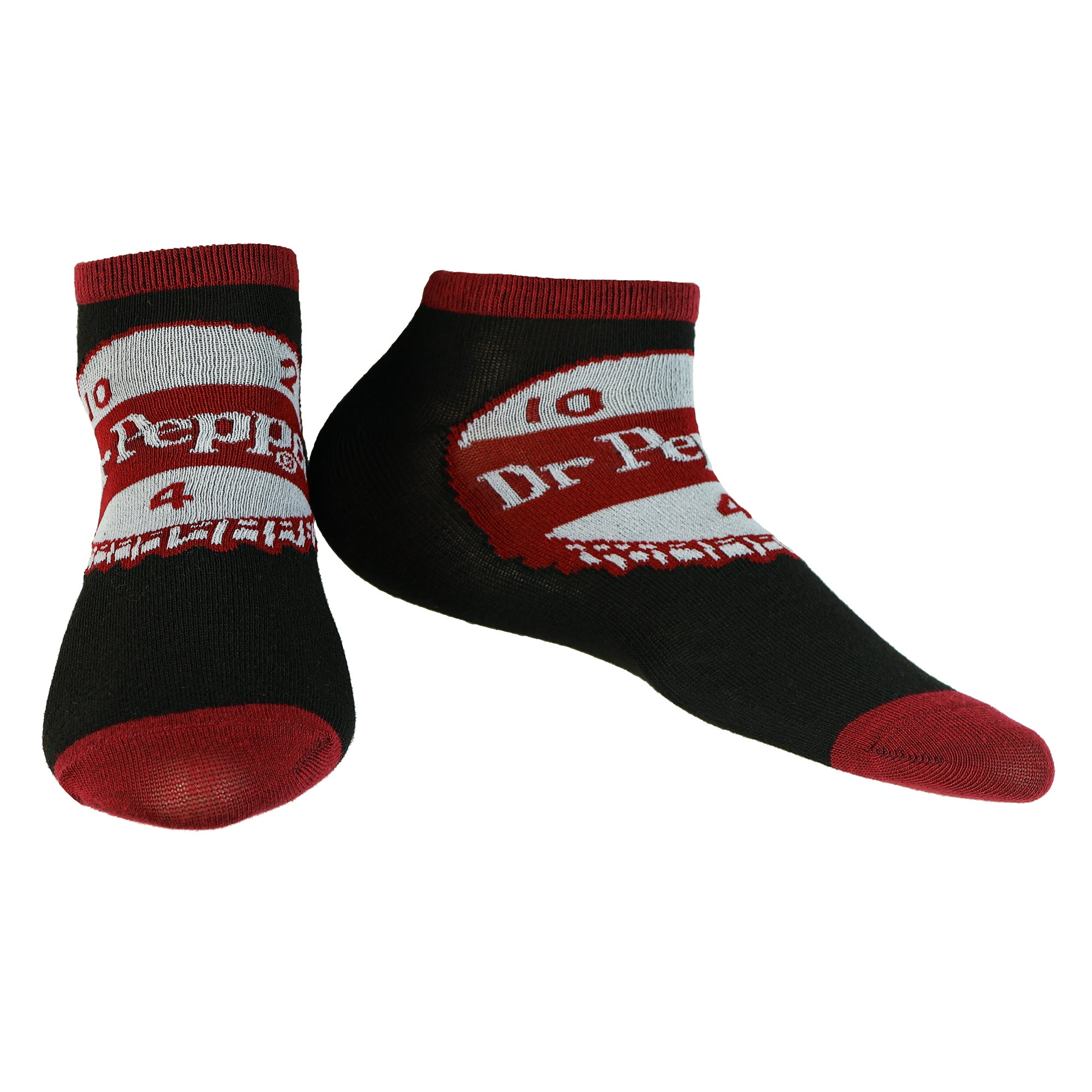 Dr. Pepper Mix and Match Logo Designs Adult 5-Pack No Show Ankle Socks 5 Pairs