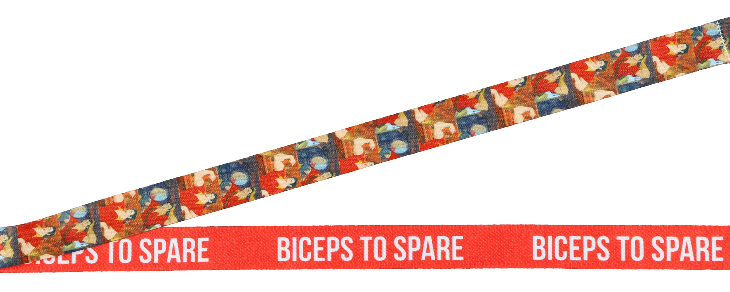 Disney Beauty and The Beast Gaston Biceps to Spare Lanyard with ID Badge Holder