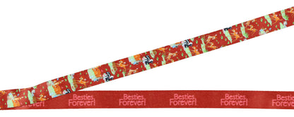 Disney Bambi Besties Forever Lanyard ID Badge Holder and 2" Rubber Charm