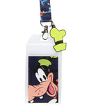 Disney Hot Diggity Dog Goofy Lanyard with Clear ID Badge Holder and Rubber Charm