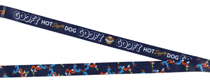Disney Hot Diggity Dog Goofy Lanyard with Clear ID Badge Holder and Rubber Charm