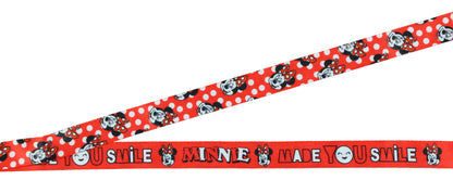 Disney Minnie Mouse Made You Smile Lanyard with ID Holder and Rubber Charm