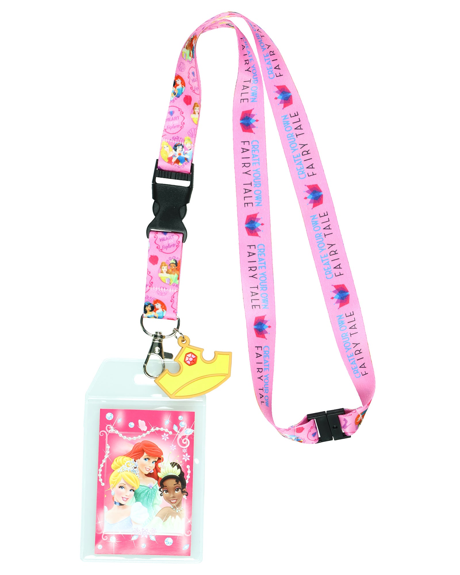 Disney Princess Create Your Own Fairy Tale Lanyard with ID Holder and Charm
