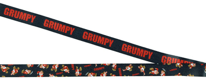Snow White Grumpy This Is My Happy Face Lanyard with ID Badge Holder and Charm