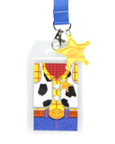 Toy Story Cowboy Woody Lanyard with Clear ID Badge Holder and Rubber Charm