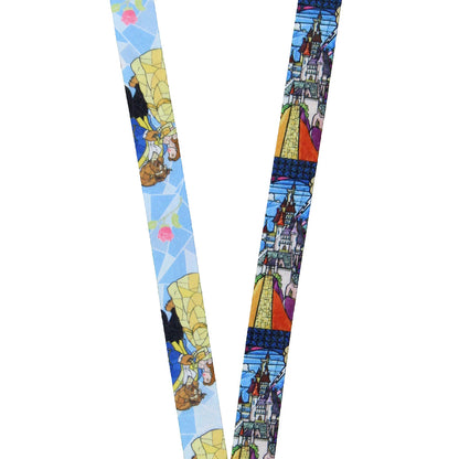 Disney Beauty and the Beast A Tale of Enchantment Lanyard with ID badge Holder
