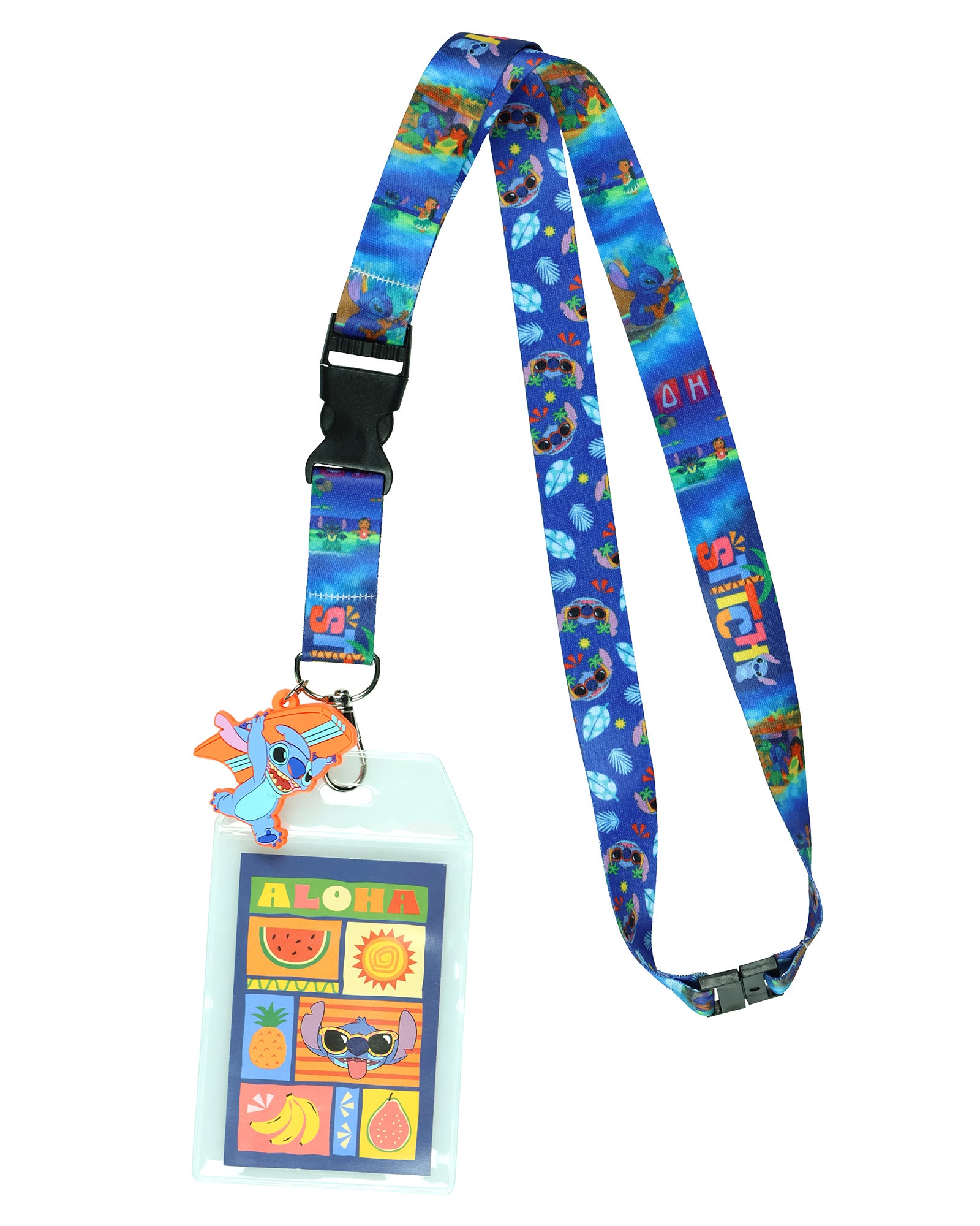 Disney Lilo and Stitch Aloha Breakaway Lanyard ID Badge Holder