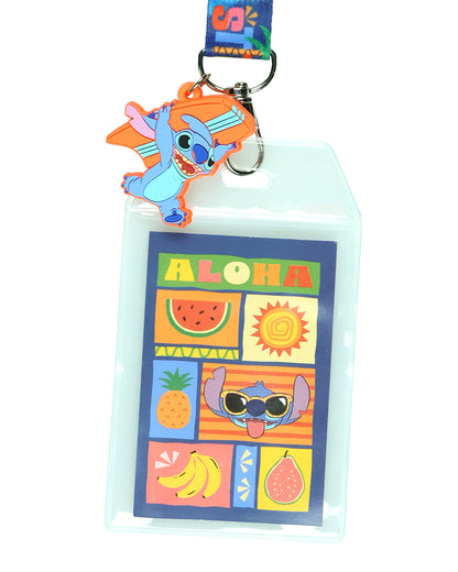 Disney Lilo and Stitch Aloha Breakaway Lanyard ID Badge Holder