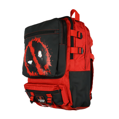 Marvel Deadpool Backpack Maximum Effort Built-Up Utility Laptop Sleeve Book Bag 17"