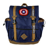 Marvel Captain America Flaptop Backpack Embroidered Logo Design Laptop Tote