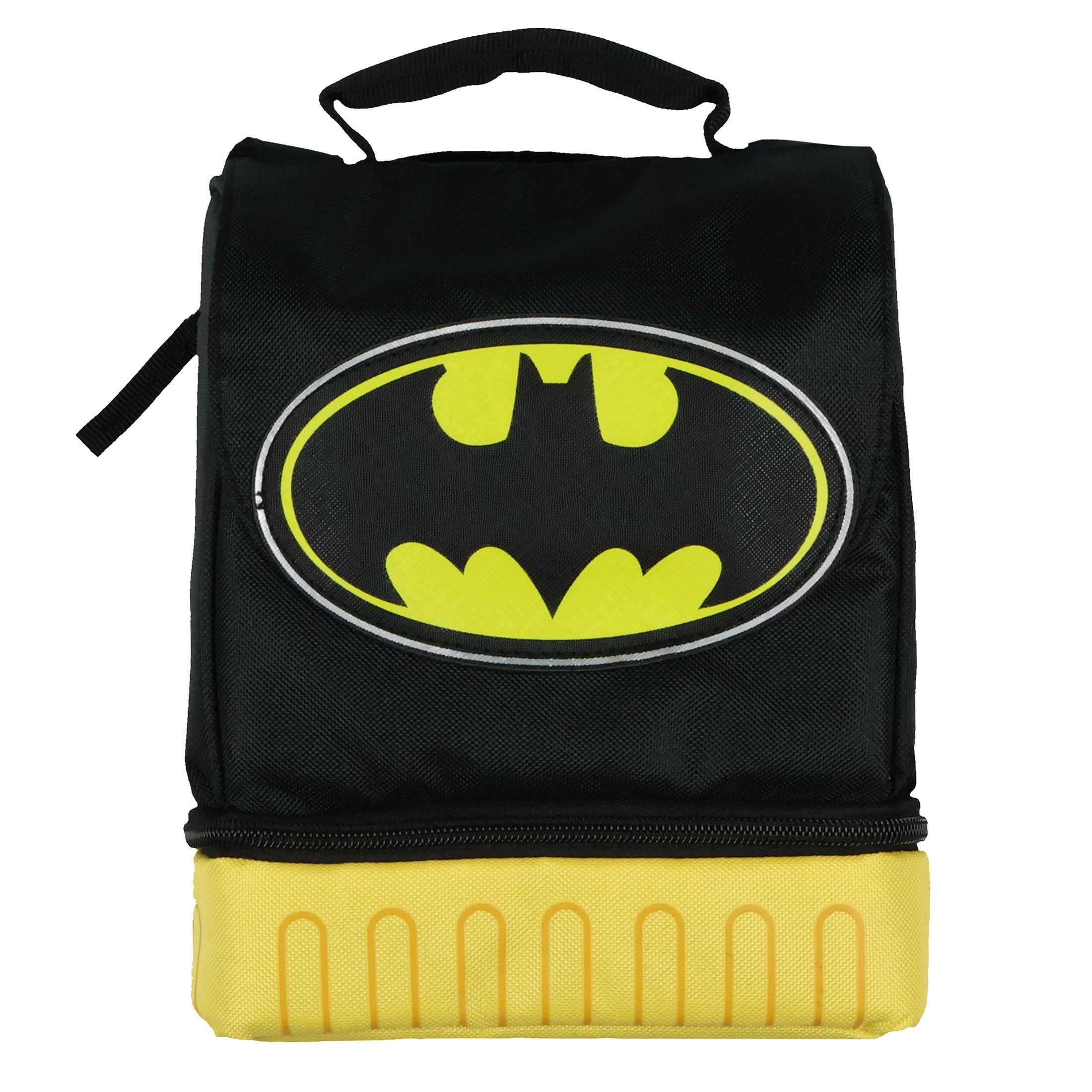 DC Comics Batman Lunch Box Dual Compartment Insulated 3D Cape Food Bag 10" - Seven Times Six