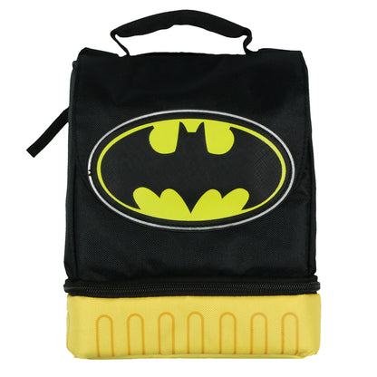 DC Comics Batman Lunch Box Dual Compartment Insulated 3D Cape Food Bag 10" - Seven Times Six
