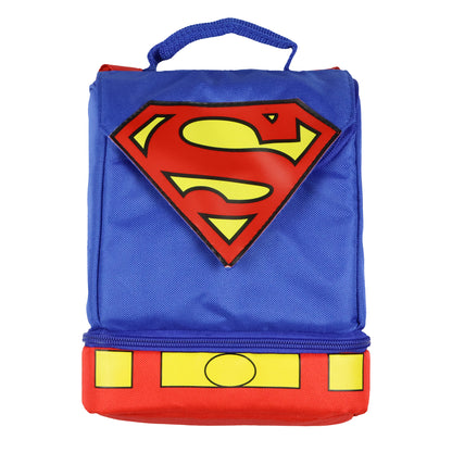 DC Comics Superman Lunch Box Dual Compartment Insulated Food Container Bag 10" - Seven Times Six