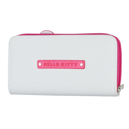 Sanrio Hello Kitty Wallet Women's 3D Bow Faux Leather Full Zip Around Wallet