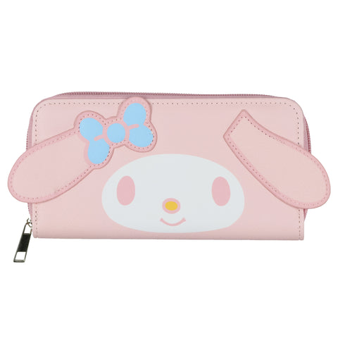 Hello Kitty and Friends My Melody Wallet 3D Ears Zip Around Clutch