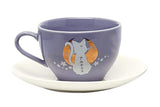 Sailor Moon Anime Manga Luna and Artemis 4 PC Tea Cup Set 6.7 oz 2 Saucers 2 Cups