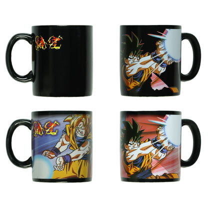 Dragon Ball Z Coffee Cup Goku Super Saiyan Ceramic Heat Change Mug, 16 oz