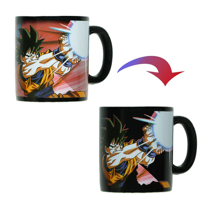 Dragon Ball Z Coffee Cup Goku Super Saiyan Ceramic Heat Change Mug, 16 oz