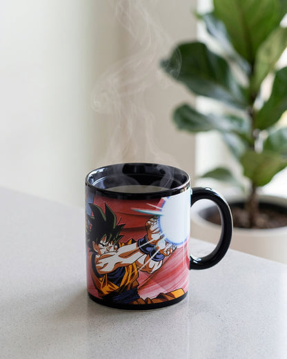 Dragon Ball Z Coffee Cup Goku Super Saiyan Ceramic Heat Change Mug, 16 oz