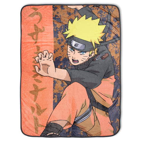 Naruto Shippuden Naruto Uzumaki Character Plush Fleece Throw Blanket 45" x 60"