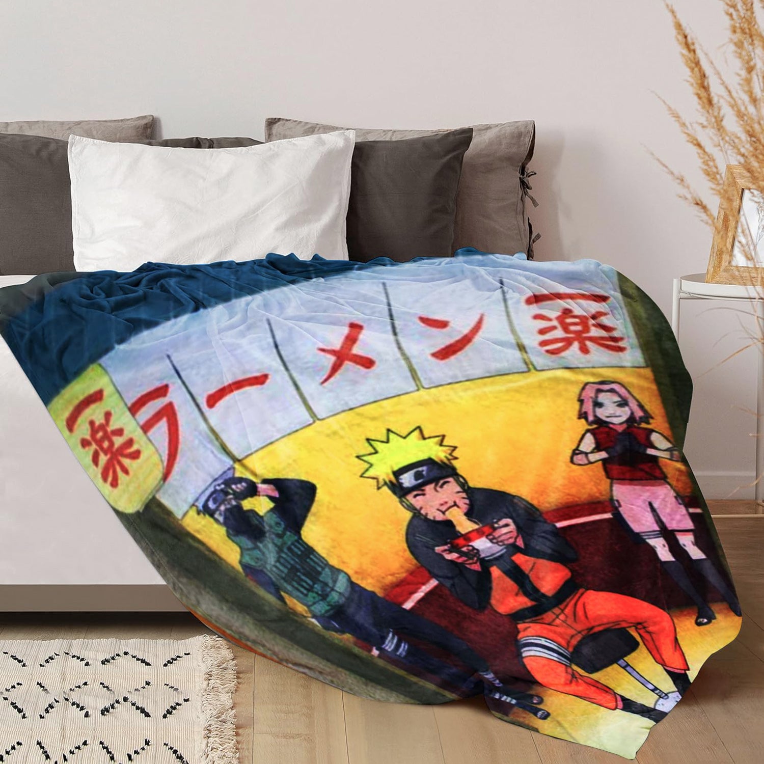 Naruto Throw Blanket Ichiraku Ramen Shop Soft Fleece Plush Blanket 45" x 60"