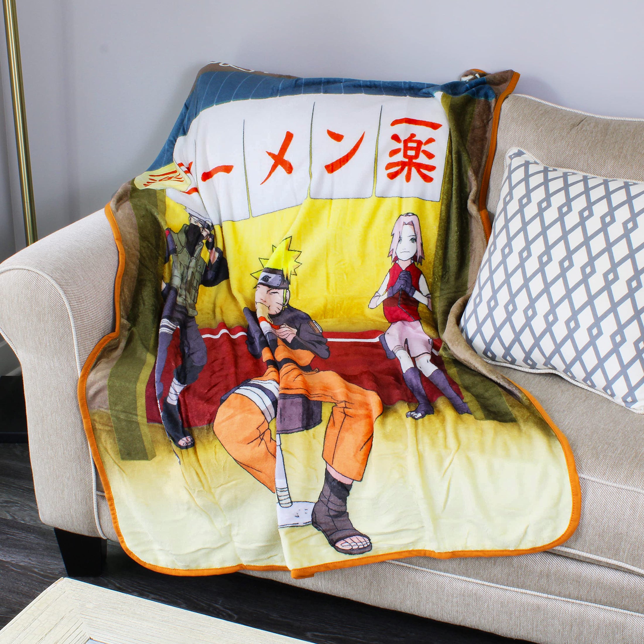 Naruto Throw Blanket Ichiraku Ramen Shop Soft Fleece Plush Blanket 45" x 60"