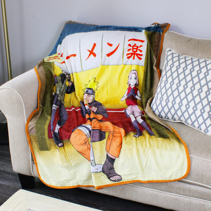 Naruto Throw Blanket Ichiraku Ramen Shop Soft Fleece Plush Blanket 45" x 60"