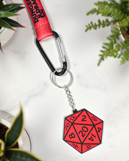 Dungeons and Dragons D 20 Dice Wrist Lanyard Keychain Hand Wrist Key Lanyard Strap