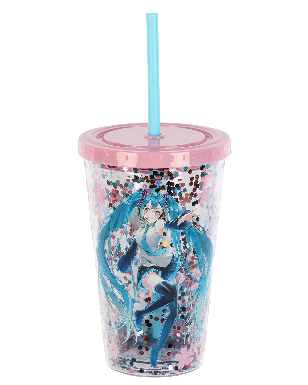 Hatsune Miku Tumbler 16 oz Vocaloid Cold Beverage Drink Cup with Twist-On Lid
