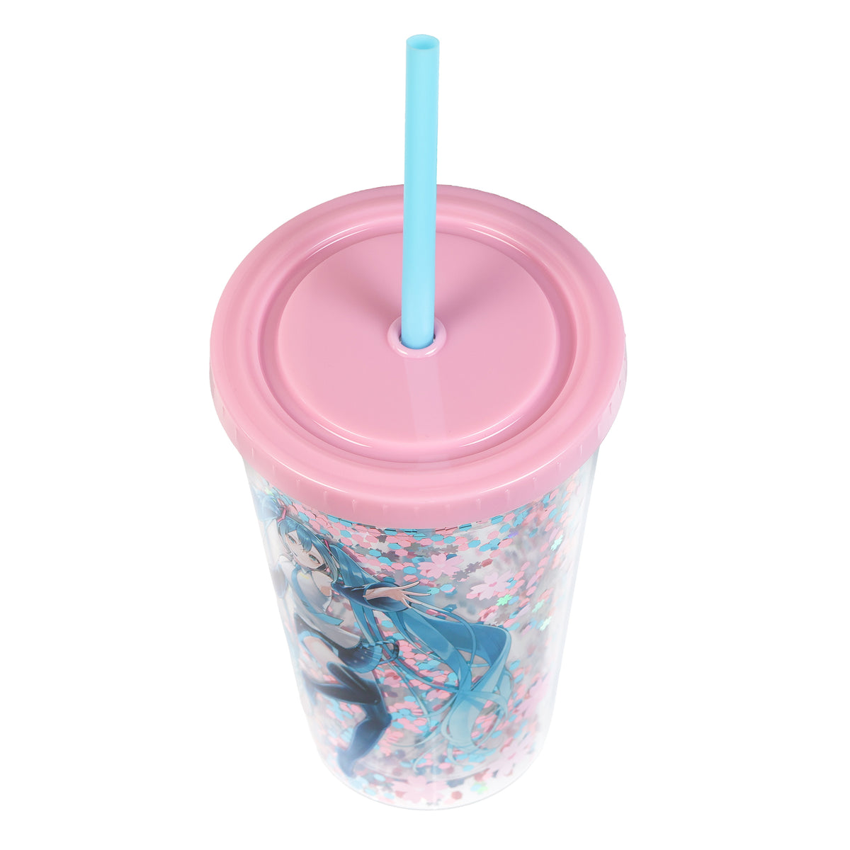 Hatsune Miku Tumbler 16 oz Vocaloid Cold Beverage Drink Cup with Twist-On Lid