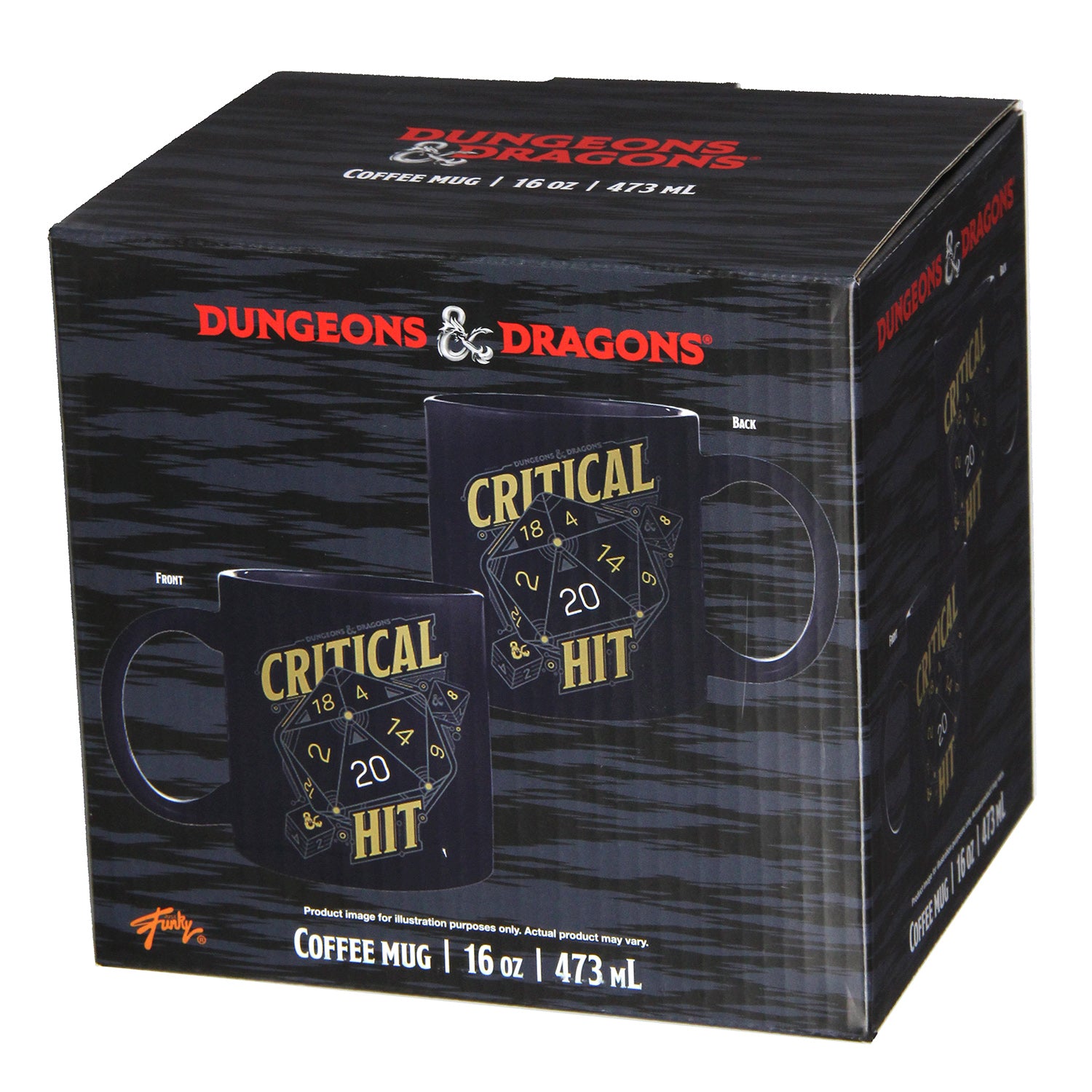 Dungeons and Dragons Critical Hit D20 Dice 16 OZ. Ceramic Coffee Mug Tea Cup