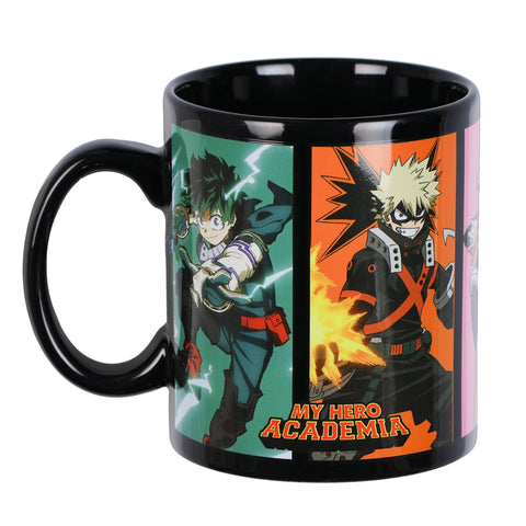 My Hero Academia Character Grid Deku Shoto Bakugo  16 oz. Tee Coffee Mug Cup