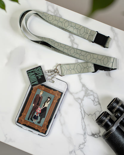 Spy x Family Merch ID Badge Holder Keychain Lanyard w/ Acrylic Charm